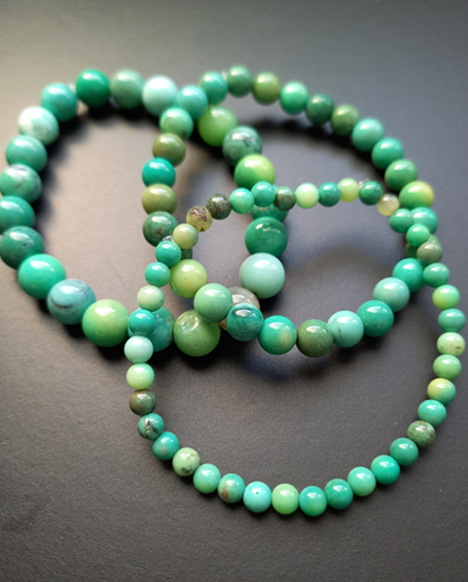 Bracelet jade australien naturel AAA, perles 4, 6 ou 8mm — Zoéline