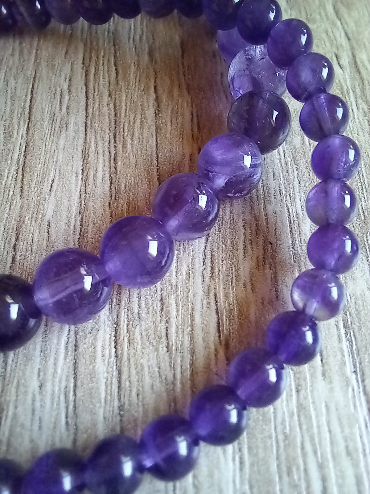 Bracelet améthyste naturelle AAA, détail — Zoéline