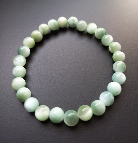 Bracelet angélite du Brésil naturelle AAA, perles 6mm, vert-bleu — Zoéline