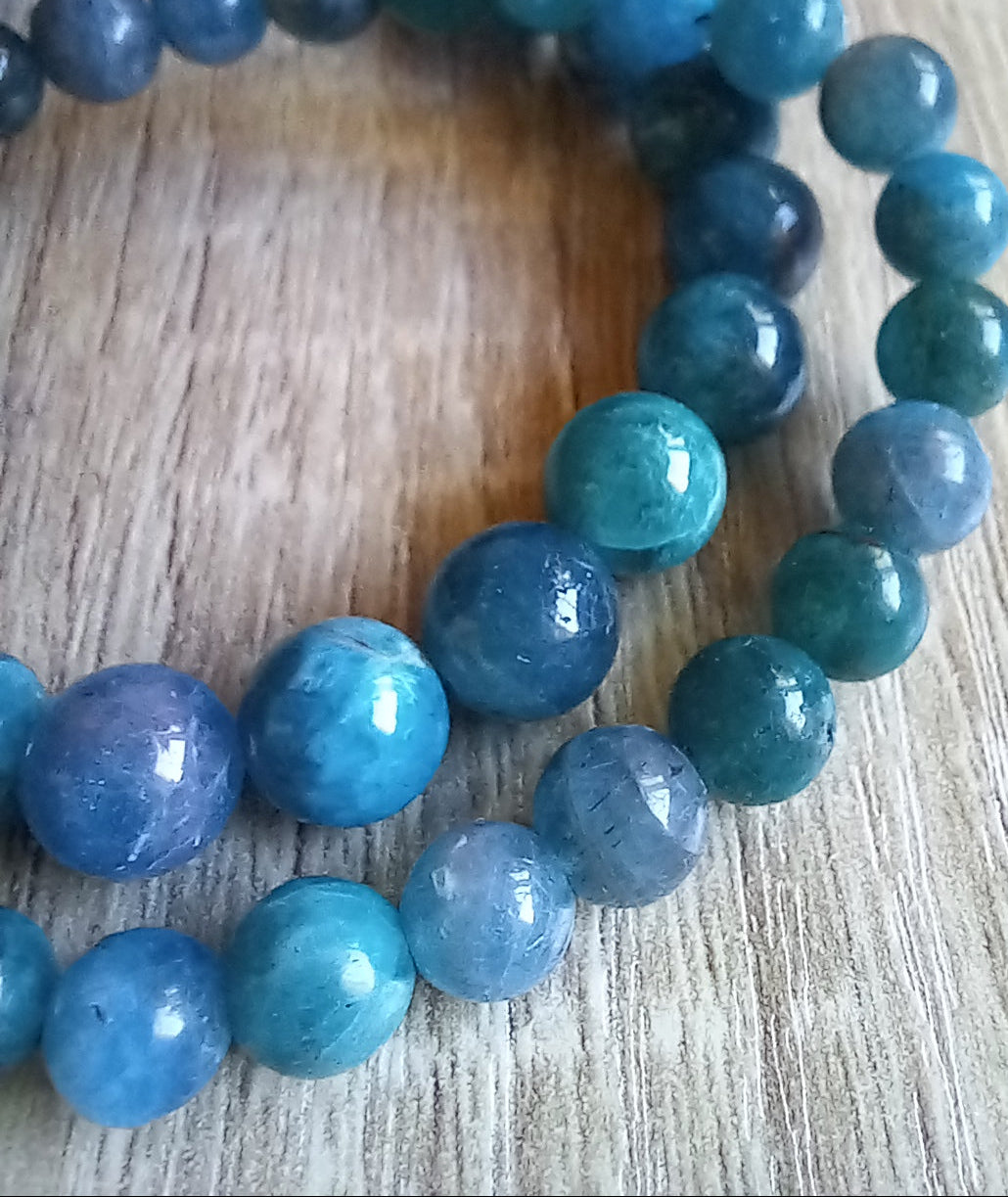 Bracelet apatite naturelle AA, détail — Zoéline