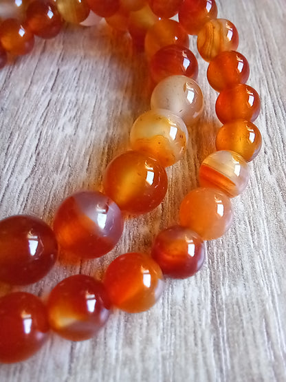 Bracelet cornaline naturelle, détail — Zoéline
