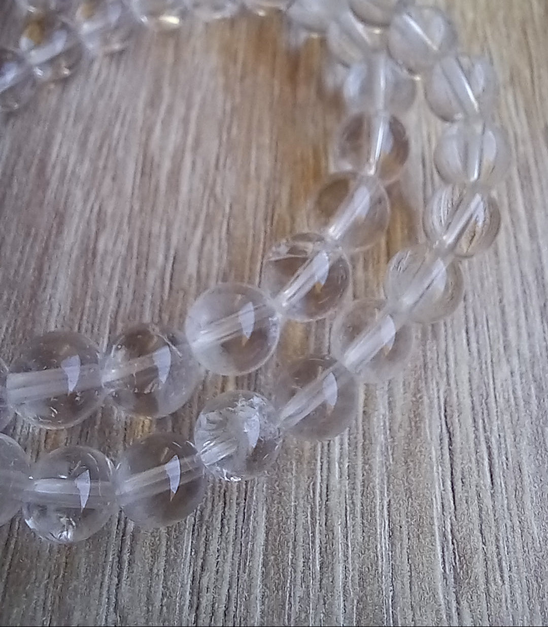 Bracelet cristal de roche naturel AAA, détail — Zoéline