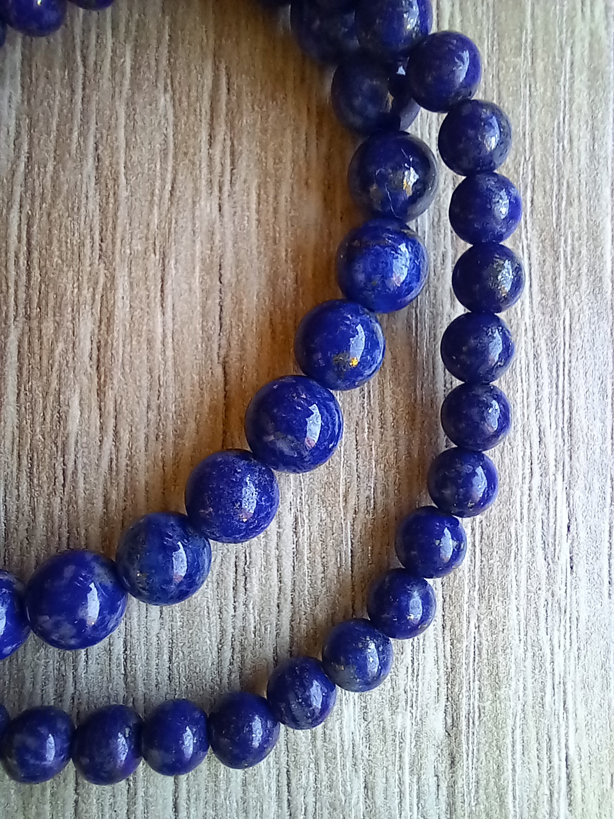 Bracelet lapis-lazuli naturel AA, détail — Zoéline