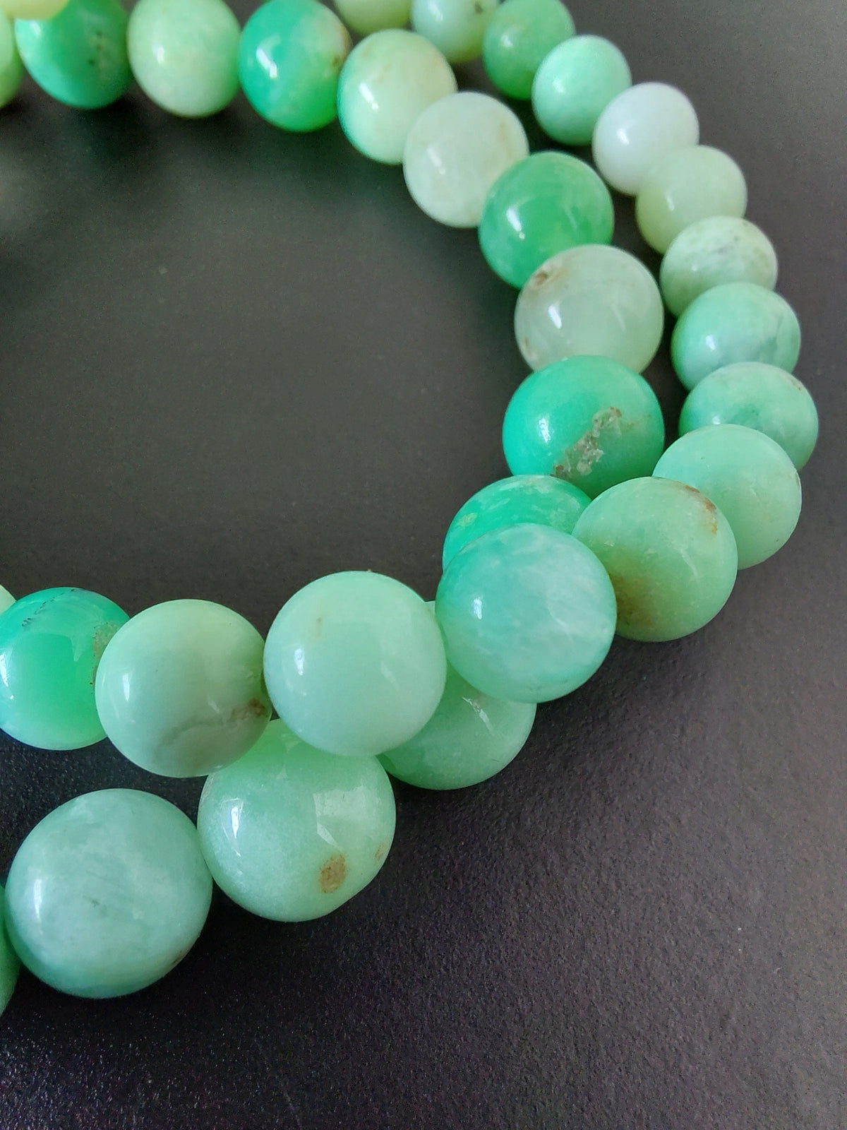 Bracelets chrysoprase naturelle AAA— Zoéline