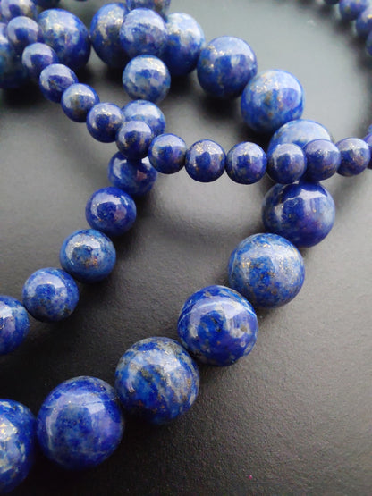 Bracelet lapis-lazuli naturel AA, détail — Zoéline