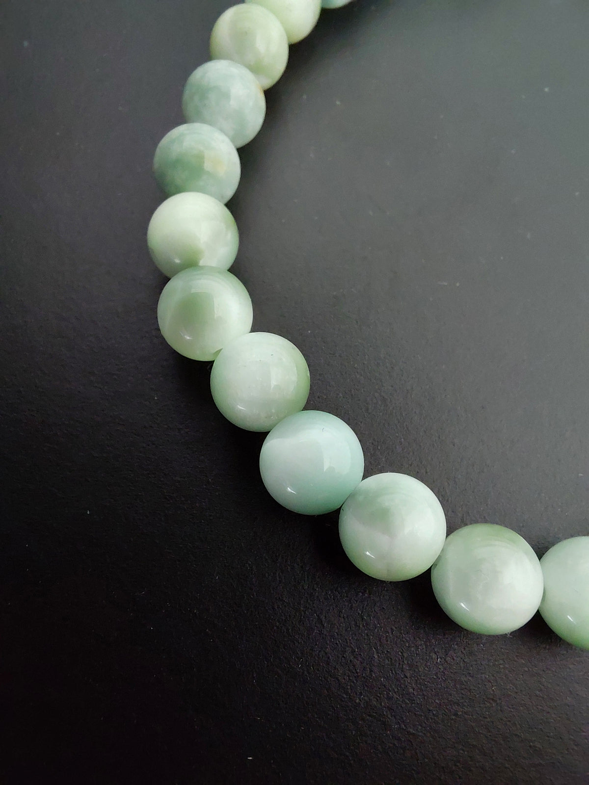 Bracelet angélite du Brésil naturelle AAA, perles 6mm, vert-bleu — Zoéline