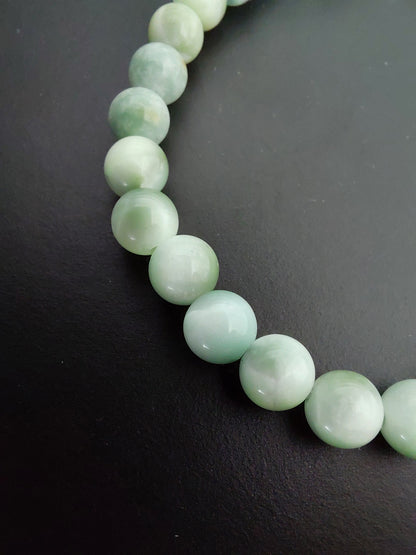 Bracelet angélite du Brésil naturelle AAA, perles 6mm, vert-bleu — Zoéline