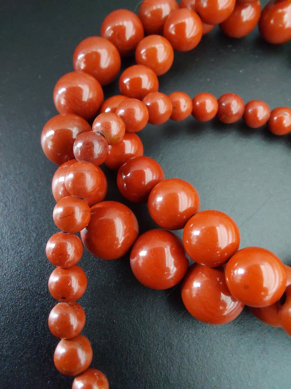 Bracelet jaspe rouge naturel AAA, perles 4, 6 ou 8mm — Zoéline